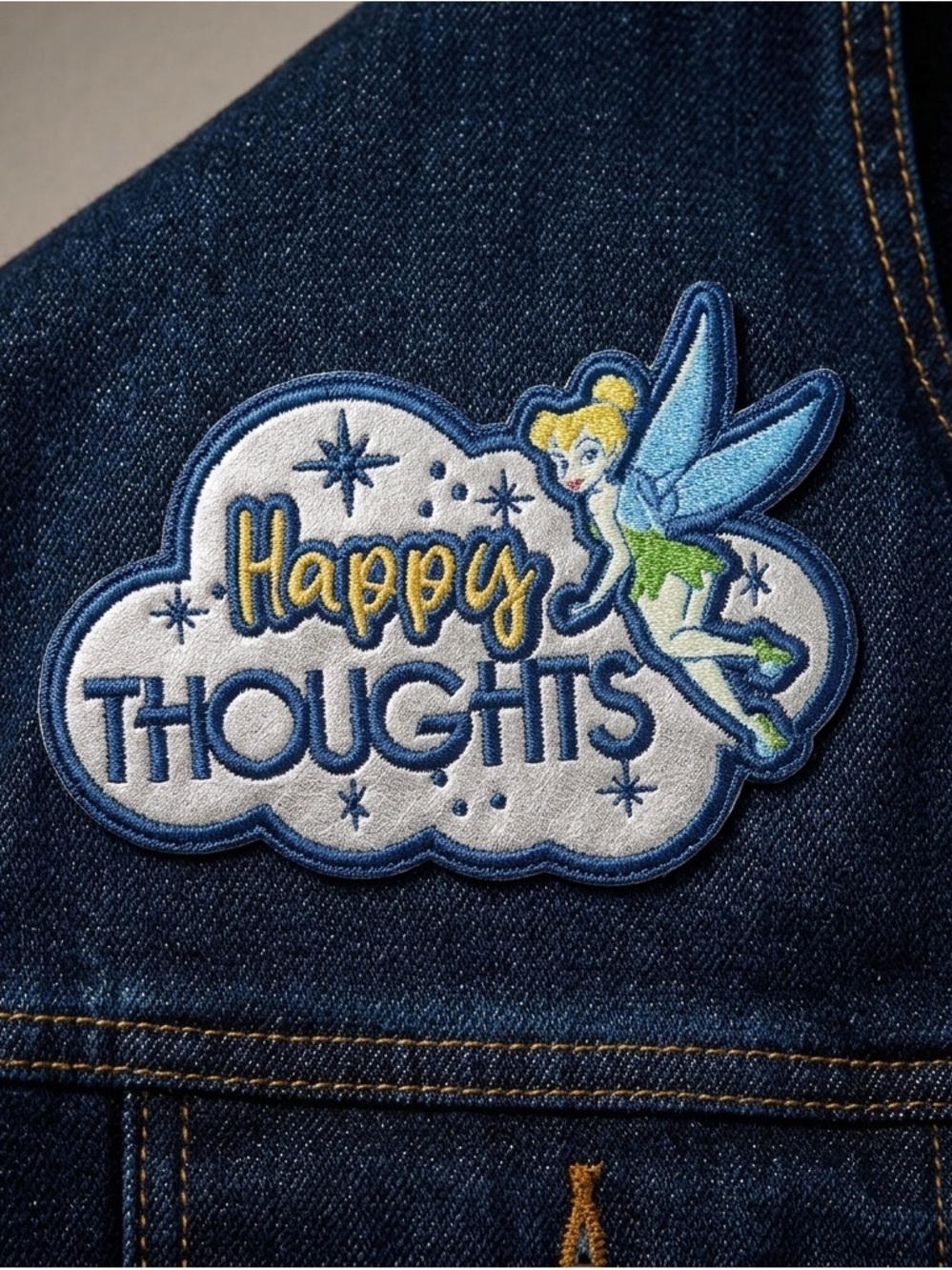 Disney Tinkerbell "Happy Thoughts" iron-on patch